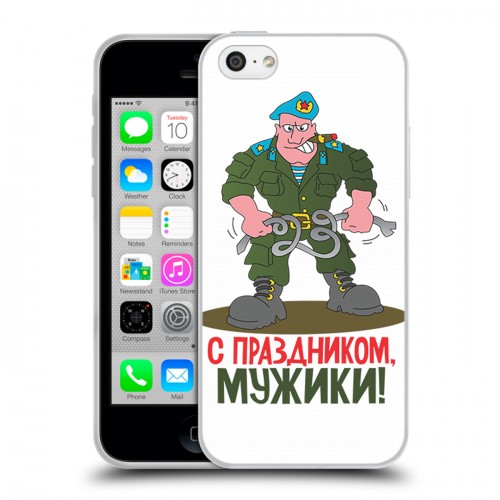 Дизайнерский пластиковый чехол для Iphone 5c 23 февраля