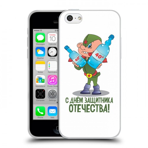 Дизайнерский пластиковый чехол для Iphone 5c 23 февраля