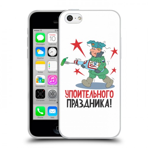 Дизайнерский пластиковый чехол для Iphone 5c 23 февраля