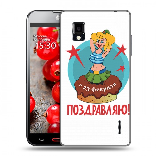 Дизайнерский пластиковый чехол для LG Optimus G 23 февраля