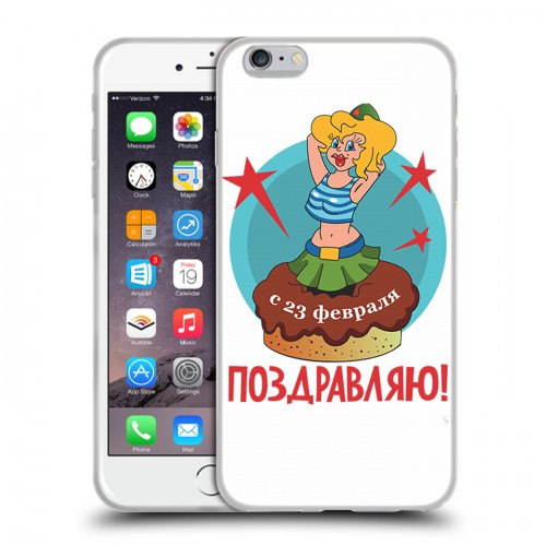 Дизайнерский силиконовый чехол для Iphone 6 Plus/6s Plus 23 февраля