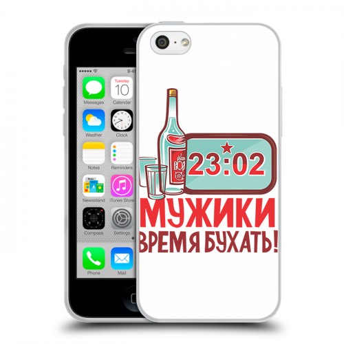 Дизайнерский пластиковый чехол для Iphone 5c 23 февраля