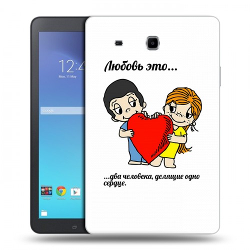 Дизайнерский силиконовый чехол для Samsung Galaxy Tab E 9.6 любовь это...