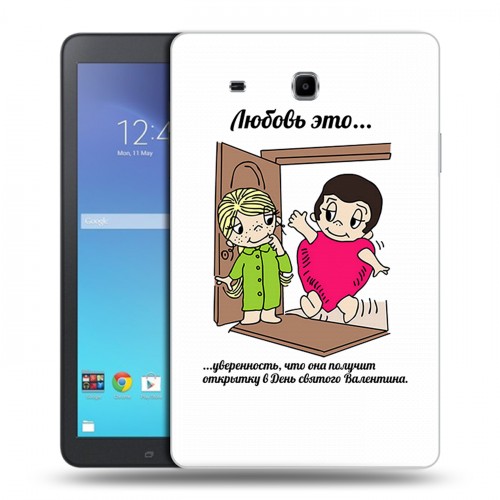 Дизайнерский силиконовый чехол для Samsung Galaxy Tab E 9.6 любовь это...