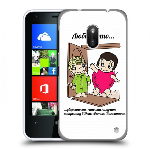 Дизайнерский пластиковый чехол для Nokia Lumia 620 любовь это...