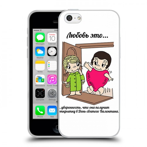 Дизайнерский пластиковый чехол для Iphone 5c любовь это...