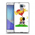 Дизайнерский пластиковый чехол для Huawei Honor 7 любовь это...