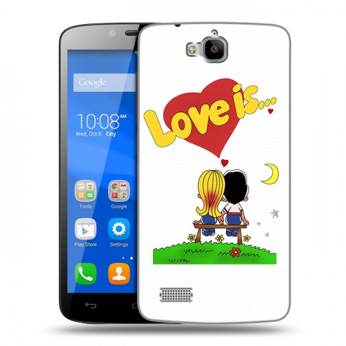 Дизайнерский пластиковый чехол для Huawei Honor 3C Lite любовь это...