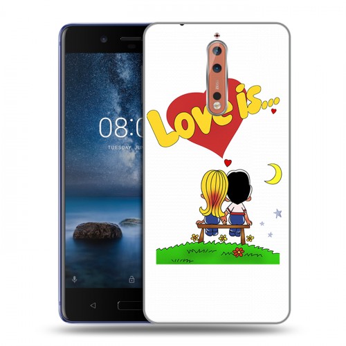 Дизайнерский пластиковый чехол для Nokia 8 любовь это...