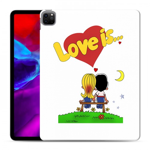 Дизайнерский пластиковый чехол для Ipad Pro 12.9 (2020) любовь это...