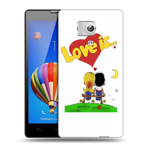 Дизайнерский пластиковый чехол для Huawei Honor 3 любовь это...