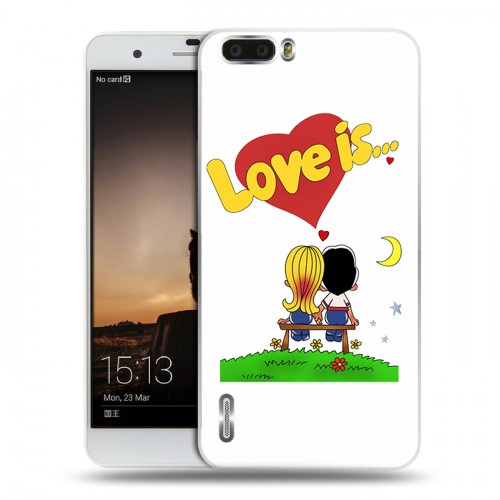 Дизайнерский силиконовый чехол для Huawei Honor 6 Plus любовь это...