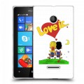 Дизайнерский пластиковый чехол для Microsoft Lumia 435 любовь это...