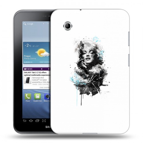 Дизайнерский силиконовый чехол для Samsung Galaxy Tab 2 7.0 креативный дизайн