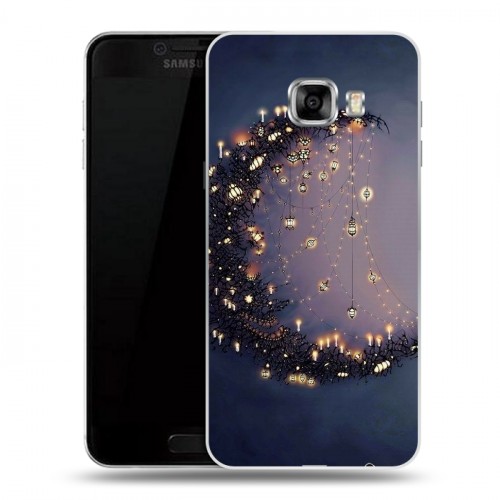 Дизайнерский пластиковый чехол для Samsung Galaxy C7 хэллоуин