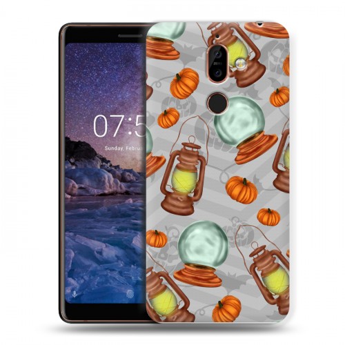 Дизайнерский пластиковый чехол для Nokia 7 Plus хэллоуин