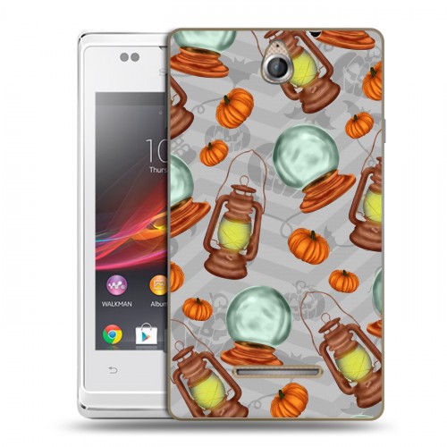 Дизайнерский силиконовый чехол для Sony Xperia E хэллоуин