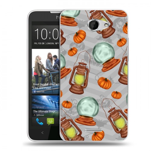 Дизайнерский пластиковый чехол для HTC Desire 516 хэллоуин