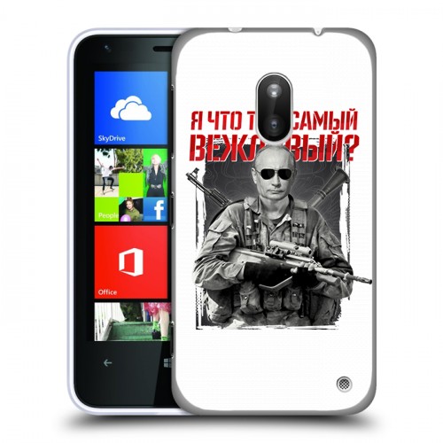 Дизайнерский пластиковый чехол для Nokia Lumia 620 Путин