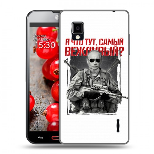 Дизайнерский пластиковый чехол для LG Optimus G Путин