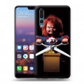 Дизайнерский силиконовый с усиленными углами чехол для Huawei P20 Pro Хэллоуин