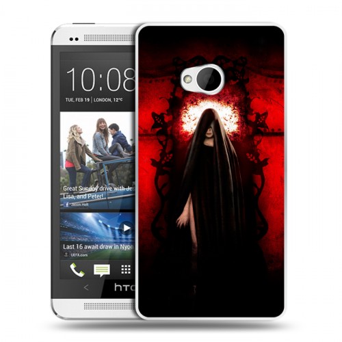 Дизайнерский пластиковый чехол для HTC One (M7) Dual SIM Хэллоуин