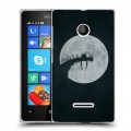 Дизайнерский пластиковый чехол для Microsoft Lumia 435 Хэллоуин