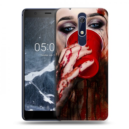 Дизайнерский пластиковый чехол для Nokia 5.1 Хэллоуин