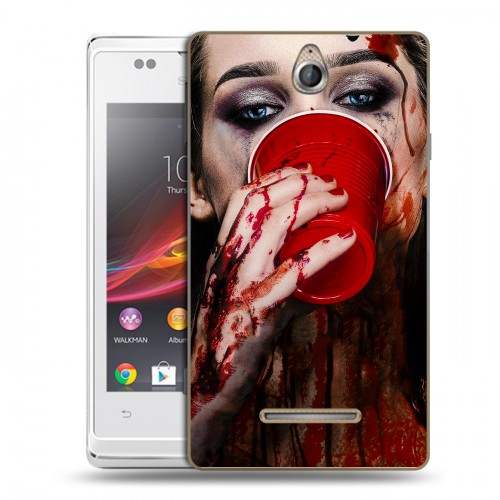 Дизайнерский силиконовый чехол для Sony Xperia E Хэллоуин