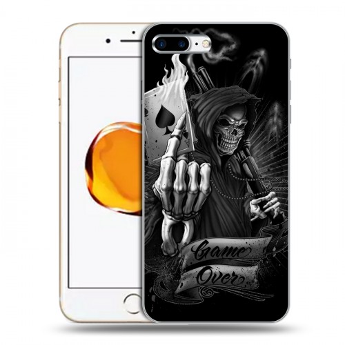 Дизайнерский силиконовый чехол для Iphone 7 Plus / 8 Plus Скелет и туз