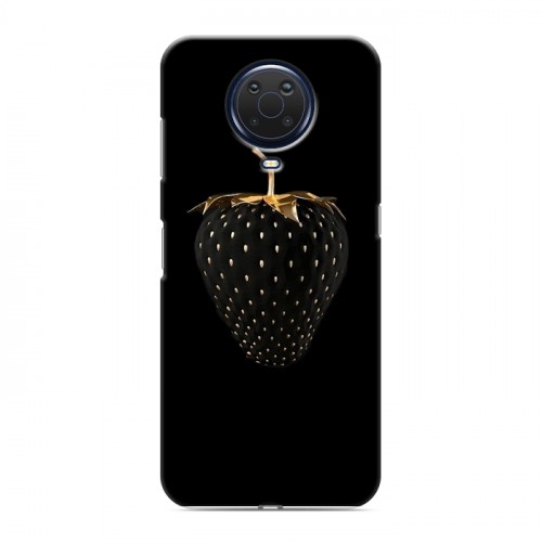 Дизайнерский силиконовый чехол для Nokia G20 Темная клубничка