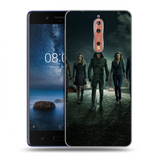 Дизайнерский пластиковый чехол для Nokia 8 стрела 