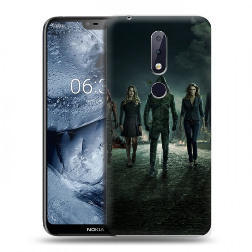 Дизайнерский пластиковый чехол для Nokia 6.1 Plus стрела 