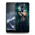 Дизайнерский пластиковый чехол для Nokia 5.1 стрела 