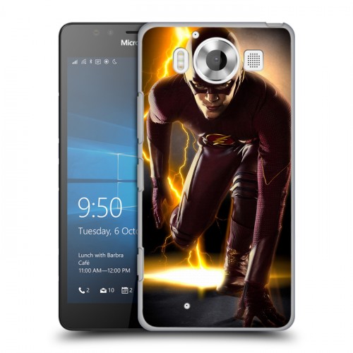 Дизайнерский пластиковый чехол для Microsoft Lumia 950 флэш