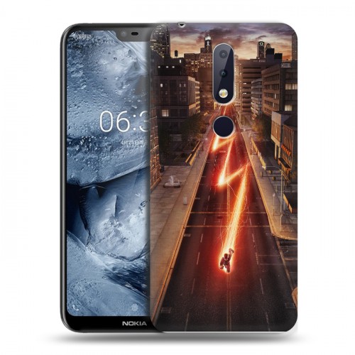 Дизайнерский пластиковый чехол для Nokia 6.1 Plus флэш