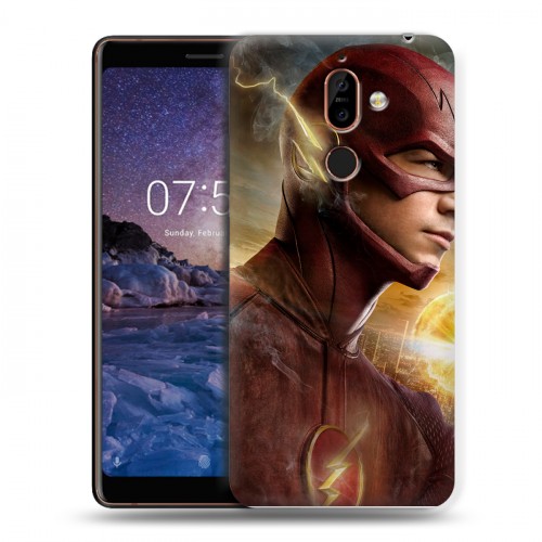 Дизайнерский пластиковый чехол для Nokia 7 Plus флэш