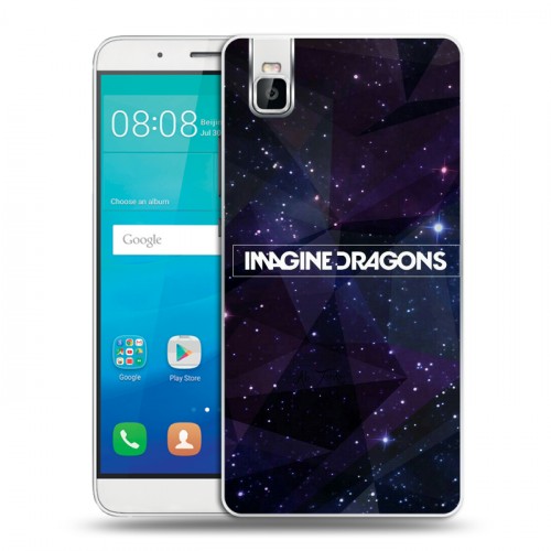 Дизайнерский пластиковый чехол для Huawei ShotX imagine dragons