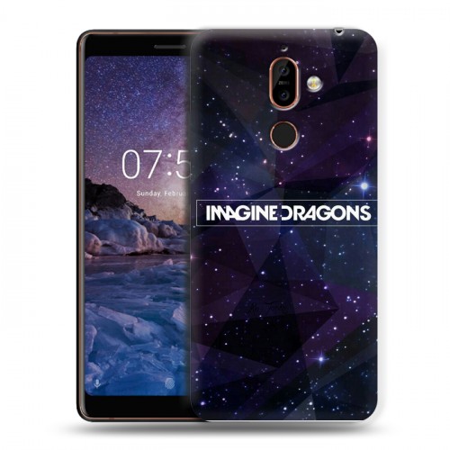 Дизайнерский пластиковый чехол для Nokia 7 Plus imagine dragons