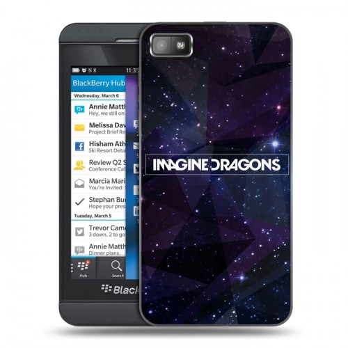 Дизайнерский пластиковый чехол для BlackBerry Z10 imagine dragons