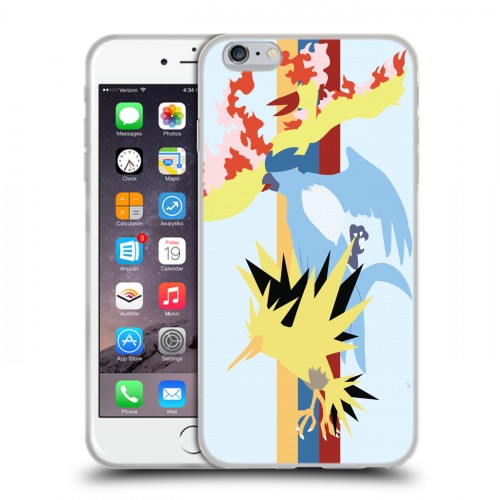 Дизайнерский силиконовый чехол для Iphone 6 Plus/6s Plus Покемоны