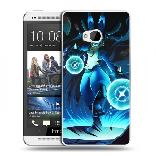 Дизайнерский пластиковый чехол для HTC One (M7) Dual SIM Покемоны