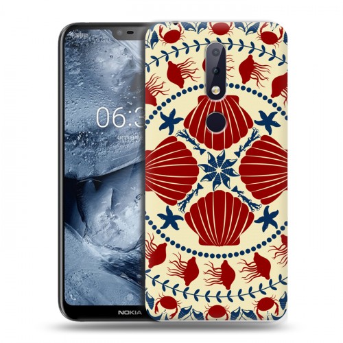 Дизайнерский пластиковый чехол для Nokia 6.1 Plus Непальская мандала