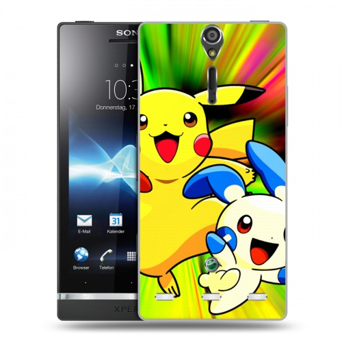 Дизайнерский пластиковый чехол для Sony Xperia S Покемоны