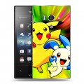 Дизайнерский пластиковый чехол для Sony Xperia acro S Покемоны