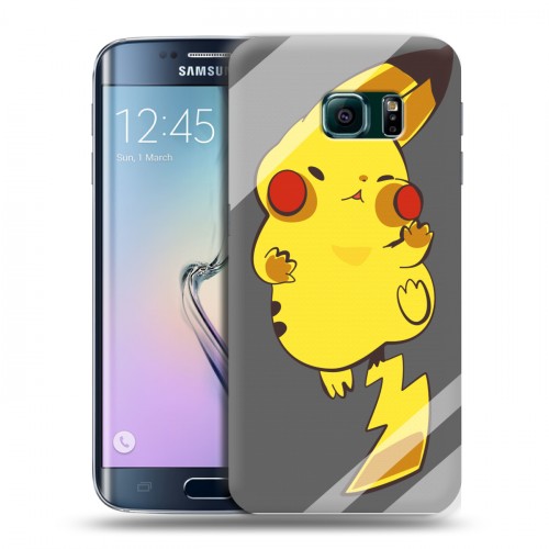 Дизайнерский пластиковый чехол для Samsung Galaxy S6 Edge Покемоны