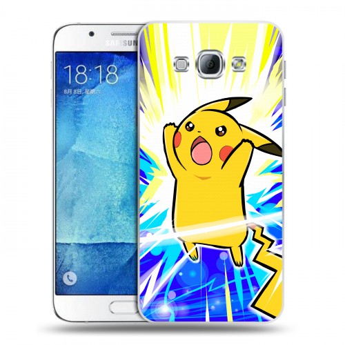 Дизайнерский пластиковый чехол для Samsung Galaxy A8 Покемоны