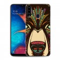 Дизайнерский пластиковый чехол для Samsung Galaxy A20s Животные ацтеков