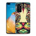 Дизайнерский пластиковый чехол для Huawei P40 Животные ацтеков