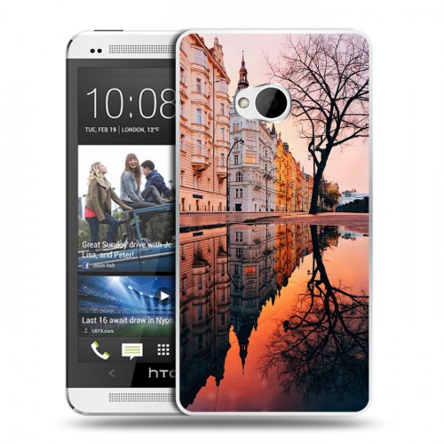 Дизайнерский пластиковый чехол для HTC One (M7) Dual SIM Креативный принт